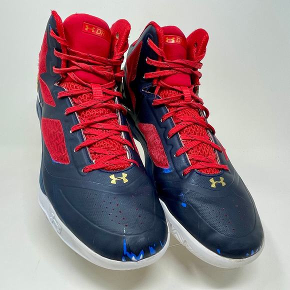 Under Armour Steph Curry Clutch Fit Drive 2 Sneakers Mens 13 Black Red S1520 - Picture 4 of 14